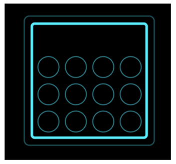 Imagen holográfica de código circular.