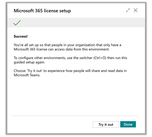 El asistente que ayuda a los administradores a configurar el acceso con licencias de Microsoft 365.