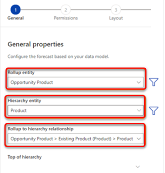 Configure las propiedades generales para el pronóstico.