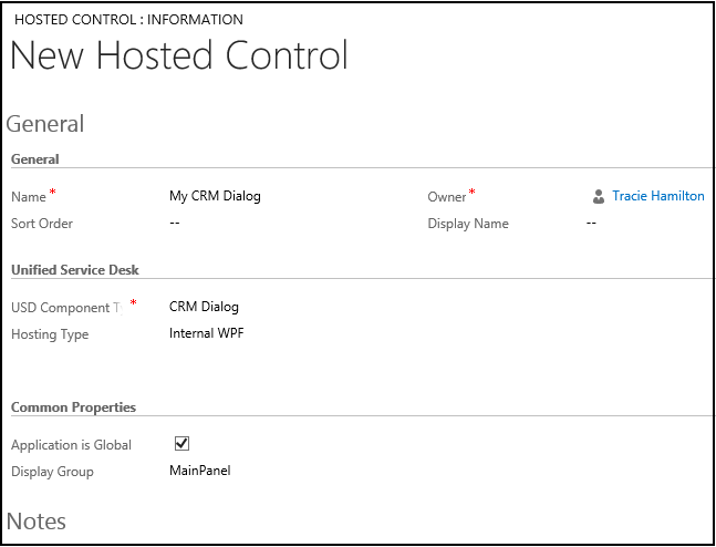 Control hospedado Diálogo.