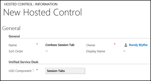 Crear un control hospedado Pestañas de sesión.