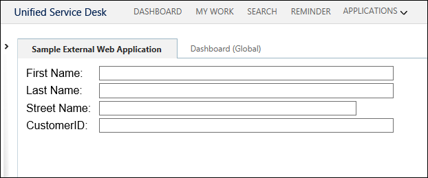 Hospedaje de aplicaciones web en Unified Service Desk.