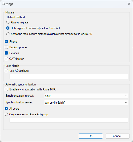 Captura de pantalla de la configuración de máquina virtual.