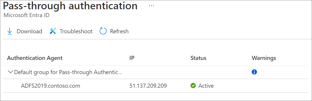 Configuración de la autenticación transferida