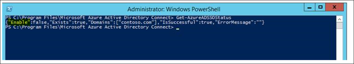 Ejemplo de la salida de PowerShell