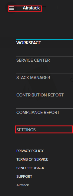 Consola de administración de Airstack