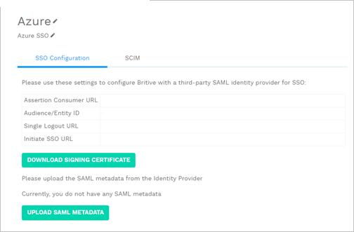 Página de configuración