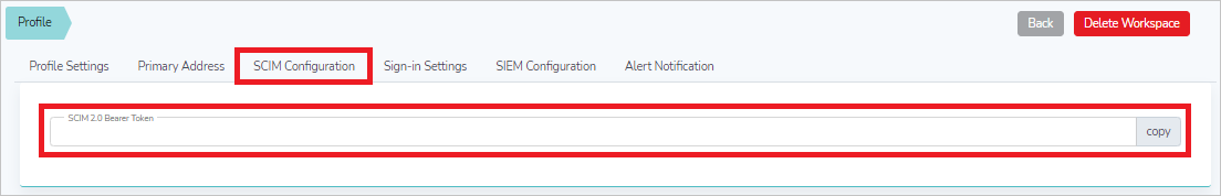 Configuración de SCIM en Exium