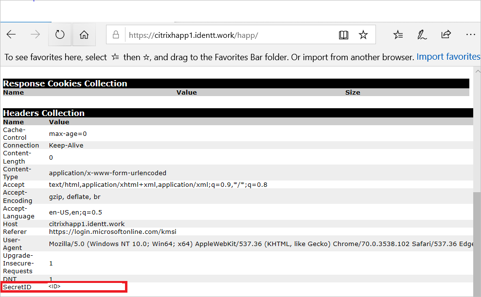 Configuración de Citrix ADC: colección de encabezados en la dirección URL