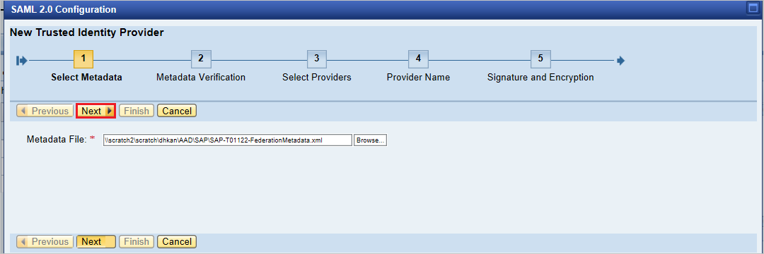 Configuración de inicio de sesión único 3