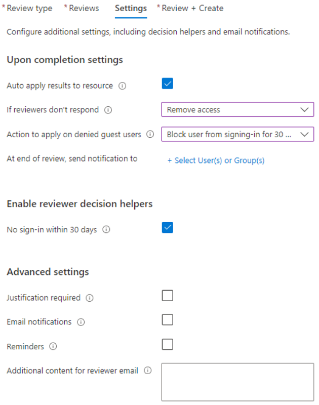 Captura de pantalla en la que se muestra el diálogo Configuración para eliminar los usuarios externos inactivos.