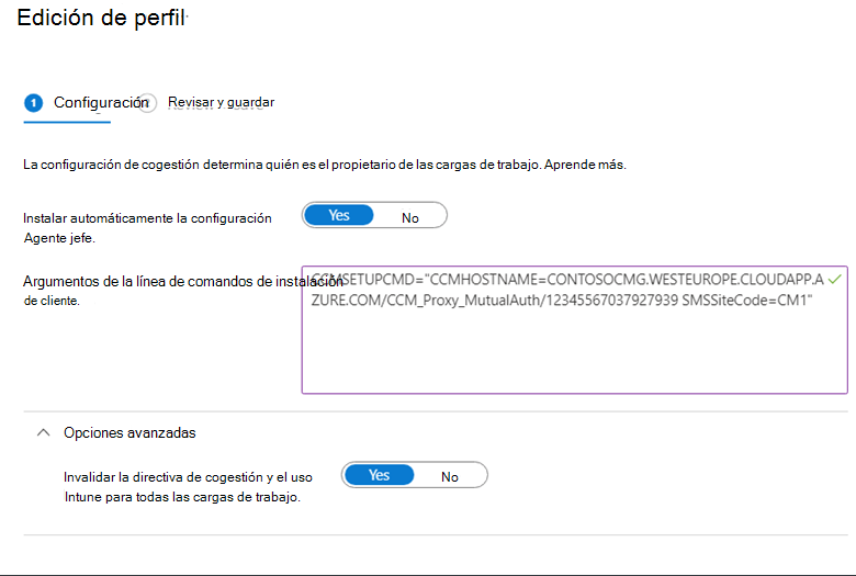 Configuración de la administración conjunta