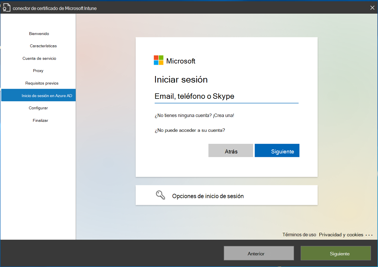 Autentíquese en el Microsoft Entra ID.