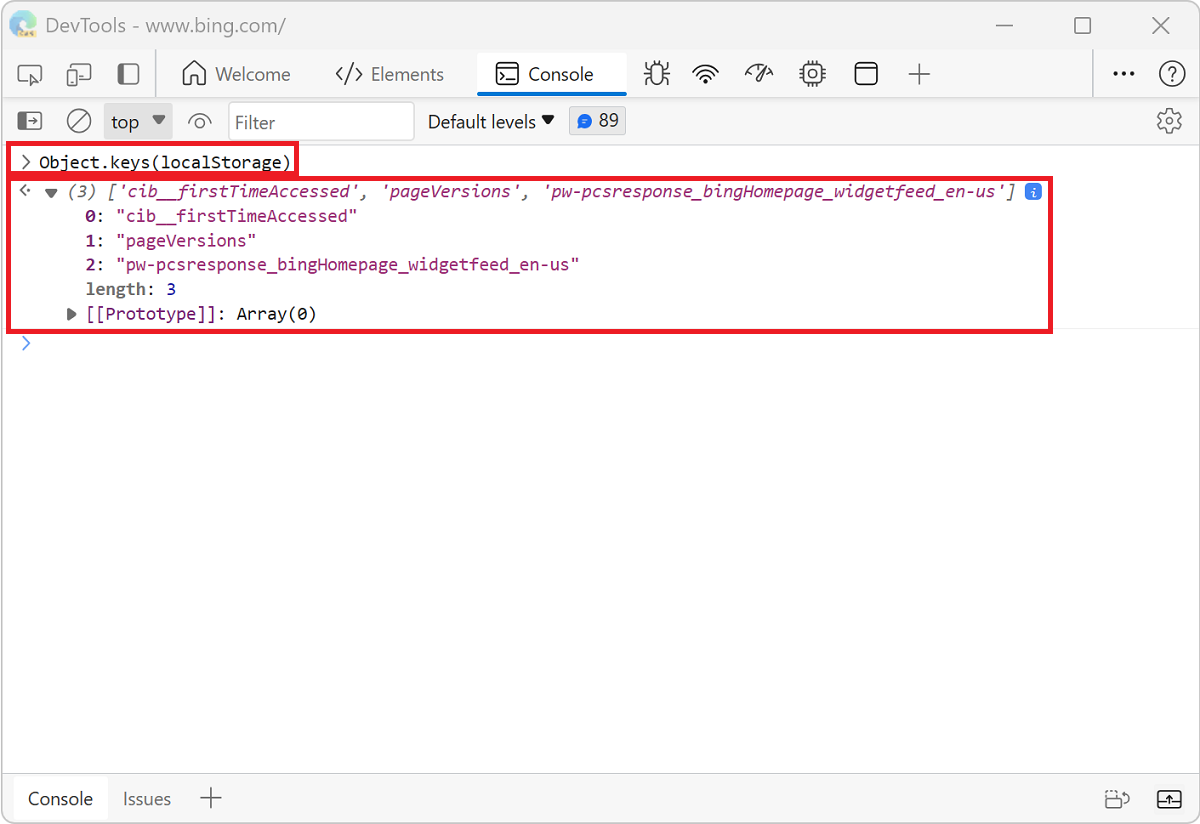 Interacción con localStorage desde la consola