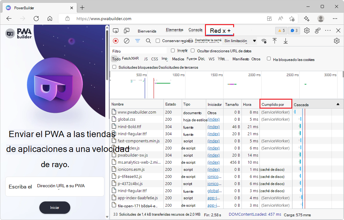 Columna Completado por en el registro de solicitudes de la herramienta Red