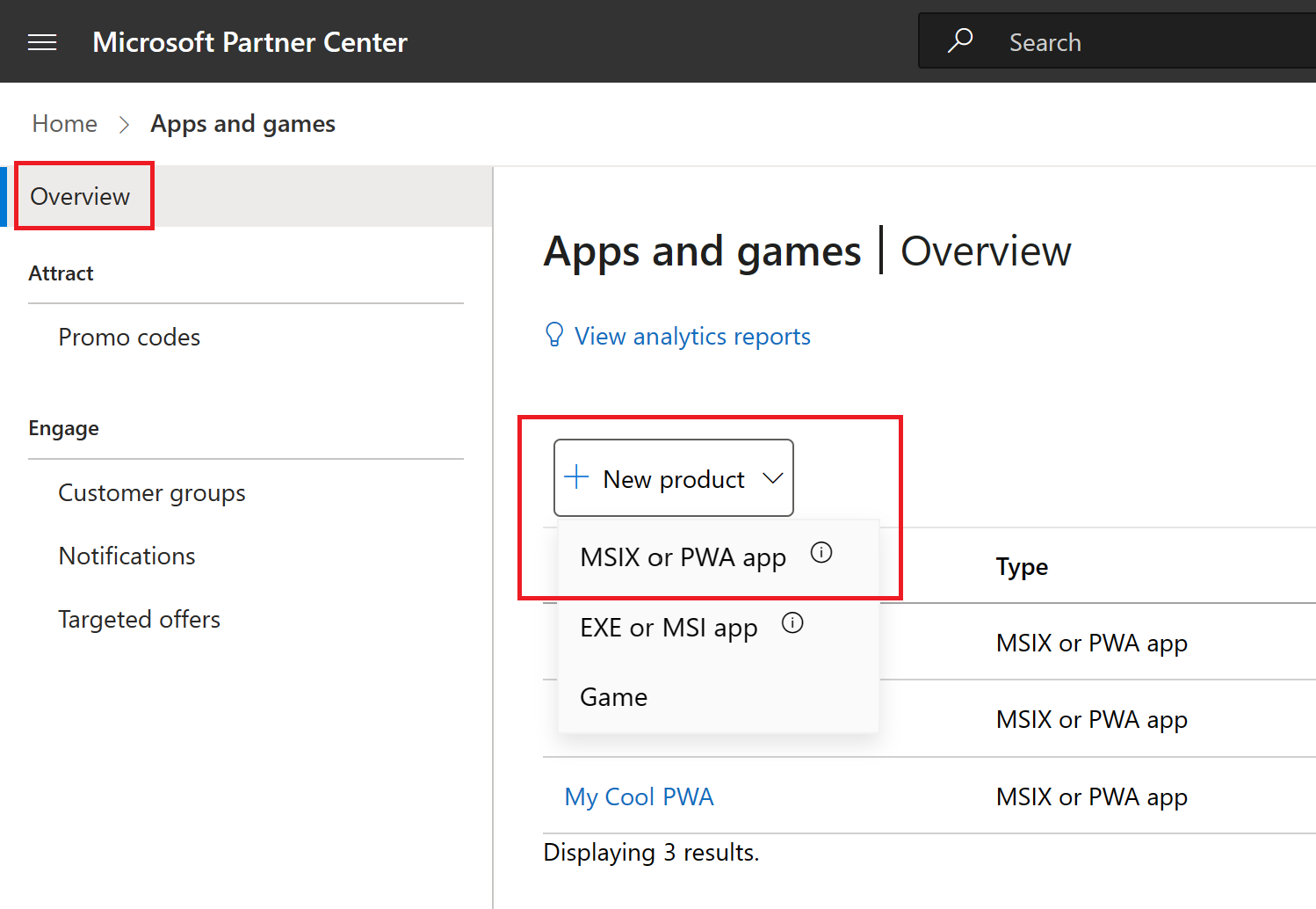 Creación de una reserva de aplicaciones en el Centro de partners de Microsoft