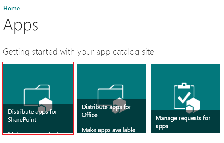 Distribuir aplicaciones para SharePoint.