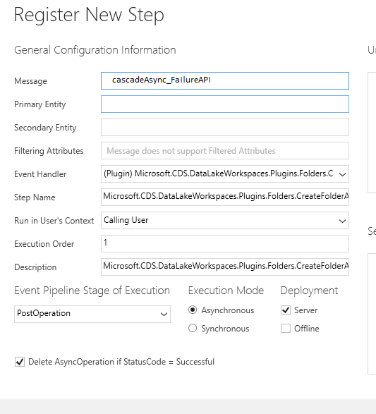 Registrar un complemento para notificación en cascada