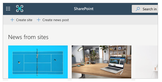 Ejemplo de sitio de SharePoint.