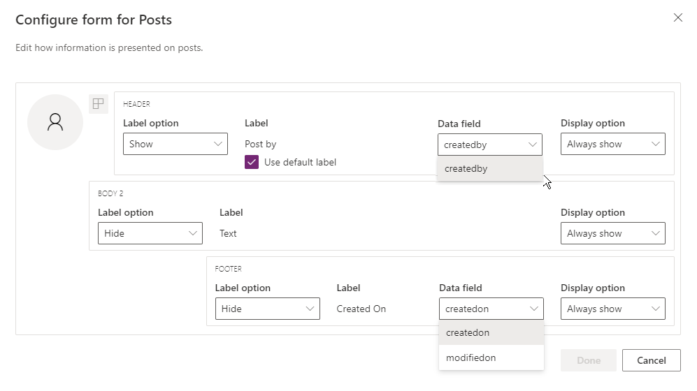 Configurar el formulario para publicaciones.