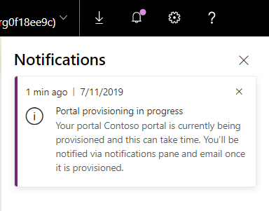 Notificación del panel.