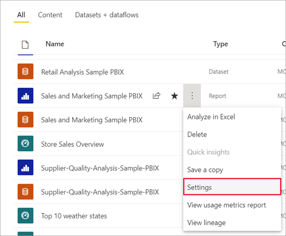 Icono Configuración del informe