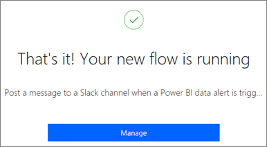 Screenshot of the Power Automate success message.