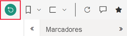 Captura de pantalla que muestra el icono de reversión en la barra de acciones.
