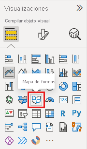 Selección de la plantilla del mapa de formas.