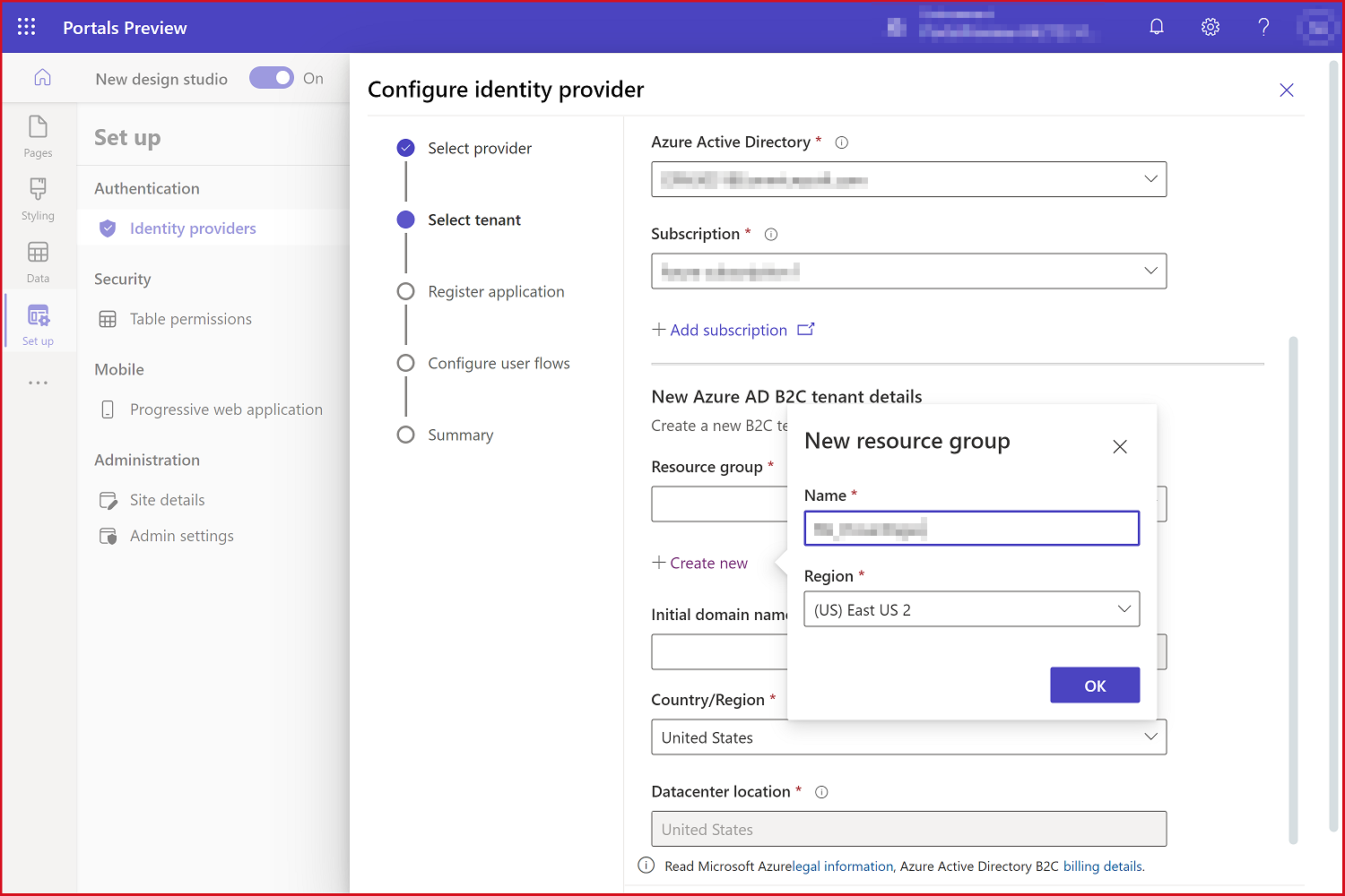 Introduzca detalles para configurar el proveedor de identidades.