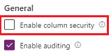 Habilitar la seguridad de columna es posible.