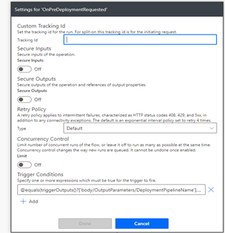 Las canalizaciones desencadenan condiciones en Power Automate