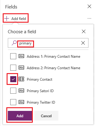 Seleccione Cuentas para abrir el panel de datos.