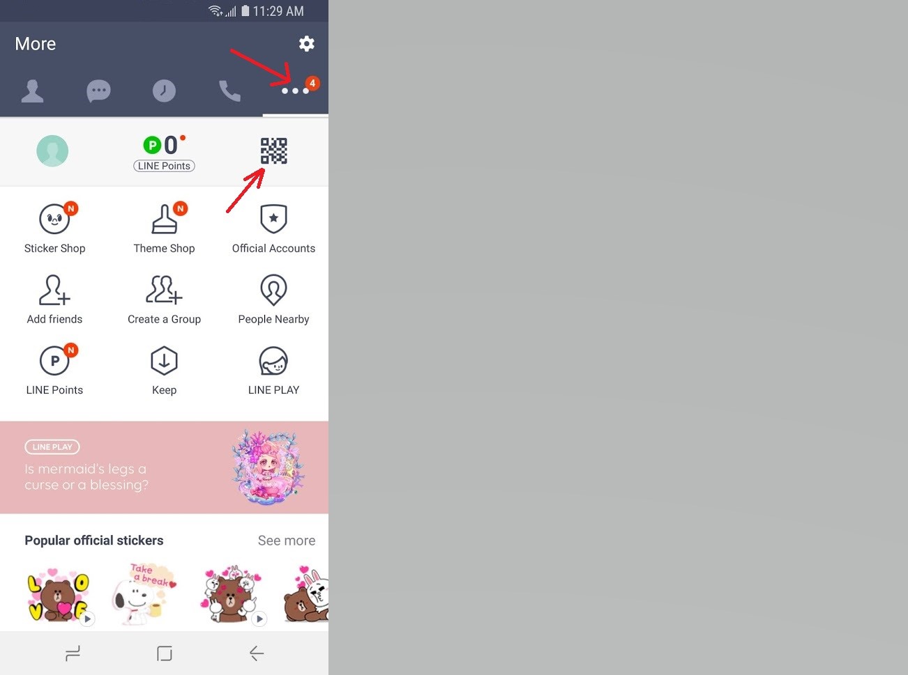 LINE screenshot mobile app