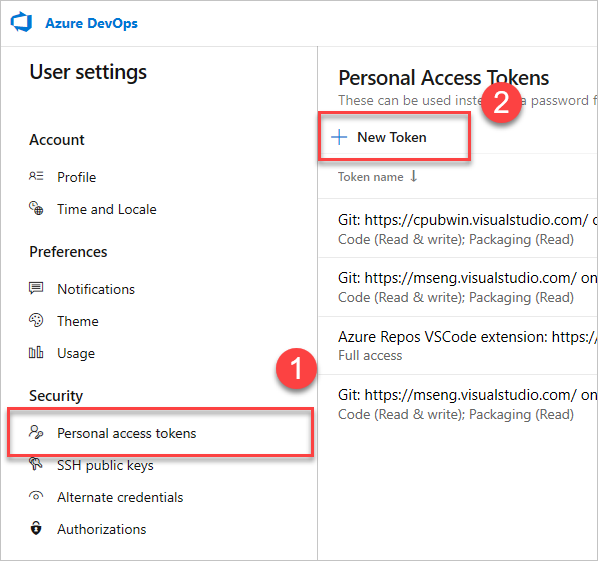 Create your new personal access token