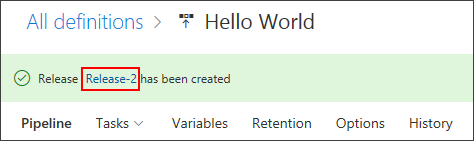 release created - TFS 2018
