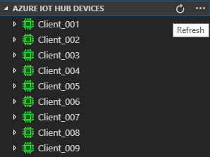 Actualización de la lista de dispositivos de IoT Hub