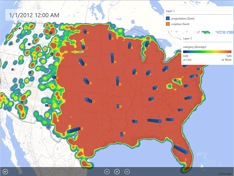 Figure 4 - Viewing a Power Map tour