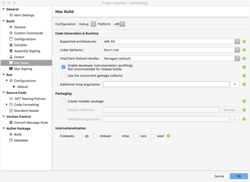 Setting the supported architectures to x86_64