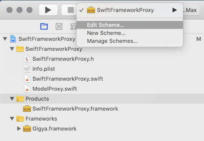 xcode edit scheme