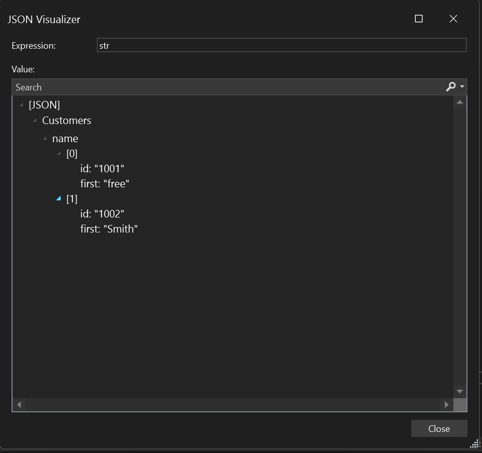 visualizador de cadenas JSON