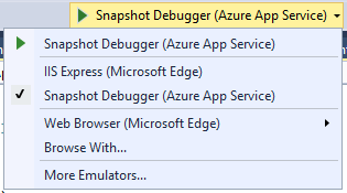 Inicio de Snapshot Debugger para aplicaciones de ASP.NET