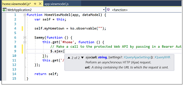 JavaScript IntelliSense completo para jQuery