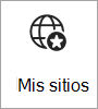 Captura de pantalla del icono de la tarjeta Mis sitios