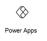 Captura de pantalla del icono de Power Apps con un vínculo para obtener más información.