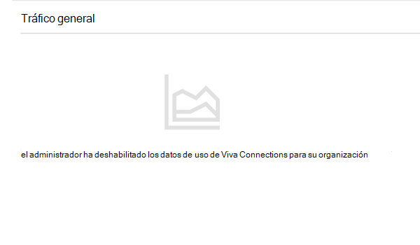 Captura de pantalla que muestra el error recibido cuando se han deshabilitado los informes.