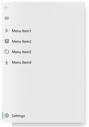 punto de entrada de configuración de la aplicación para el panel de navegación