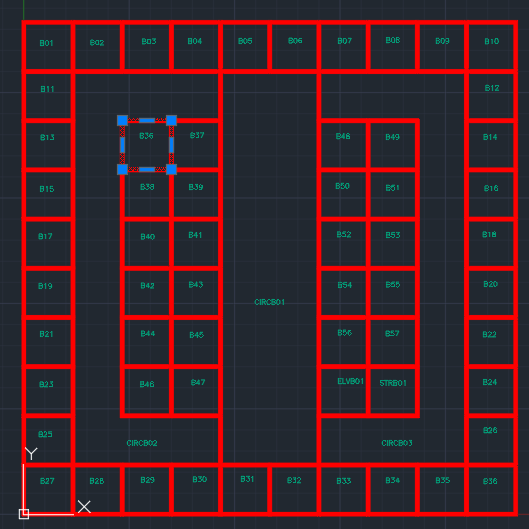 Screenshot showing the unit layer of a facility.