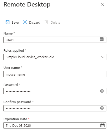 Image shows inputting the information required to connect to remote desktop.