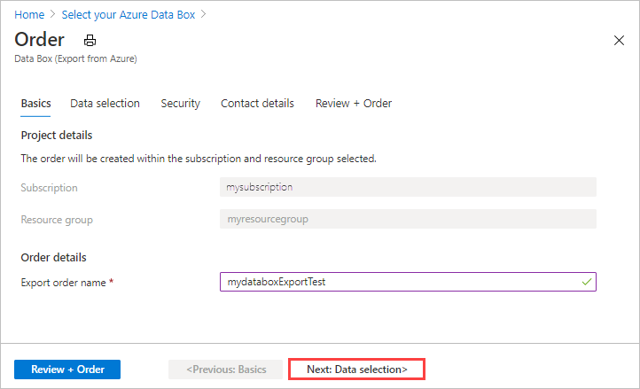 Export order basics